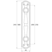 Pull Handle Brass 300 mm