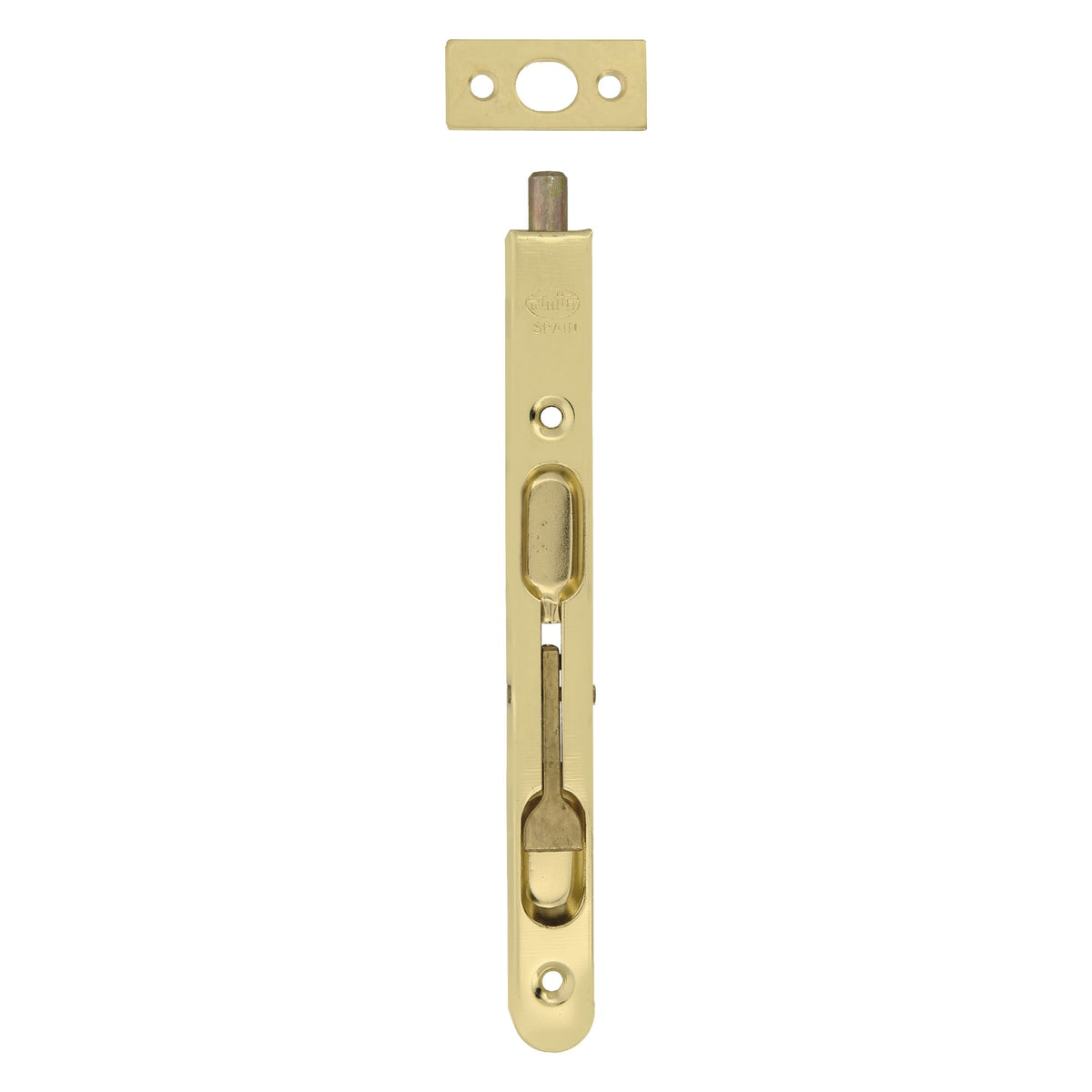 Flush Bolt 250mm Brass-plated
