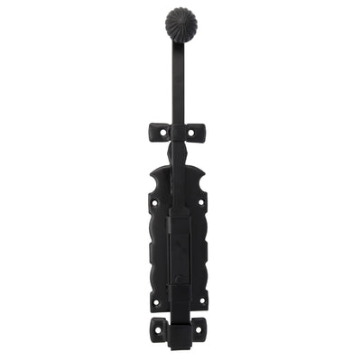Barrel Bolt 400 mm Black Lacquered Iron