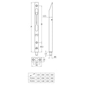 Kantregel 150mm Svart