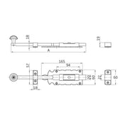 Skydebolt 400 mm Sortlakeret Jern