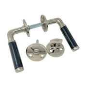 Door Handle 383 Nickel/Black