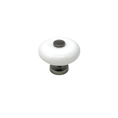 Knop 35 mm PORCELÆN/Tinoxid