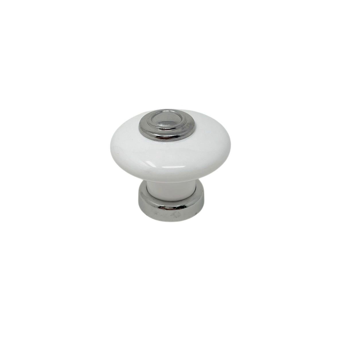 Knob 36 mm Porcelain/Chrome