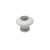 Knob 36 mm Porcelain/Chrome