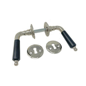 Door Handle 785 Nickel/Black Wood
