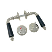 Door Handle Classic Style Nickel Wood