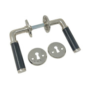 Door Handle 383 Nickel/Black