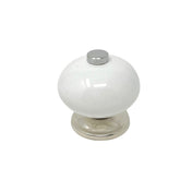Greb 40 mm PORCELÆN Hvid/Krom