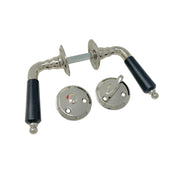Door Handle 785 Nickel/Black Wood