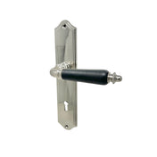 Door Handle Classic Style Nickel Wood