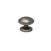 Knob 33 x 24 mm Oval Pewter oxide