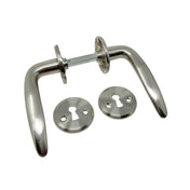 Dörrhandtag 2 Mattborstad Nickel