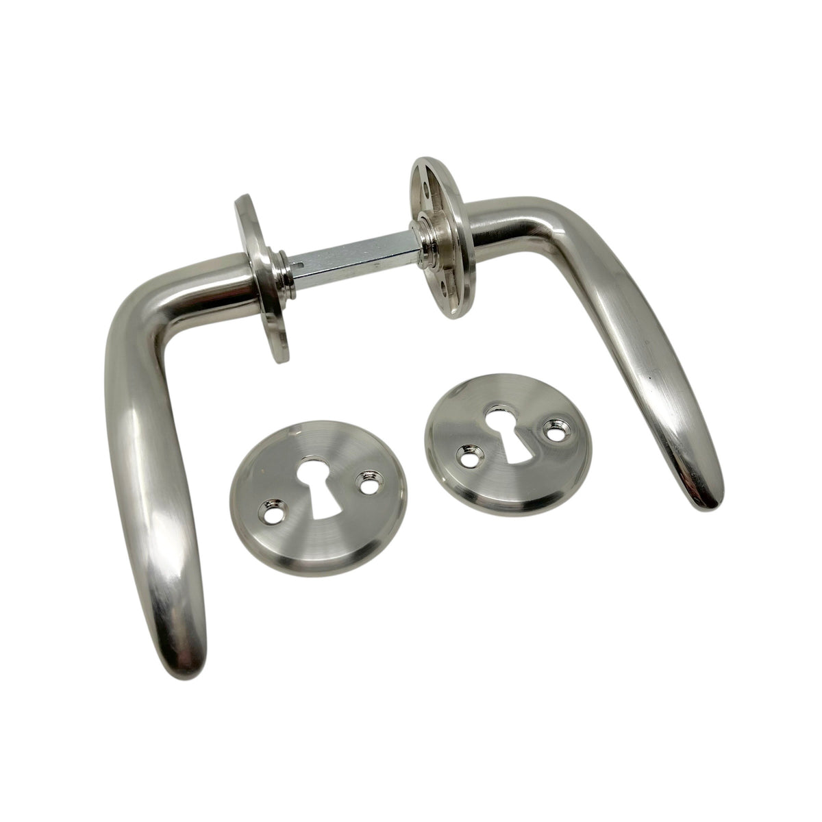 Dörrhandtag 2 Mattborstad Nickel