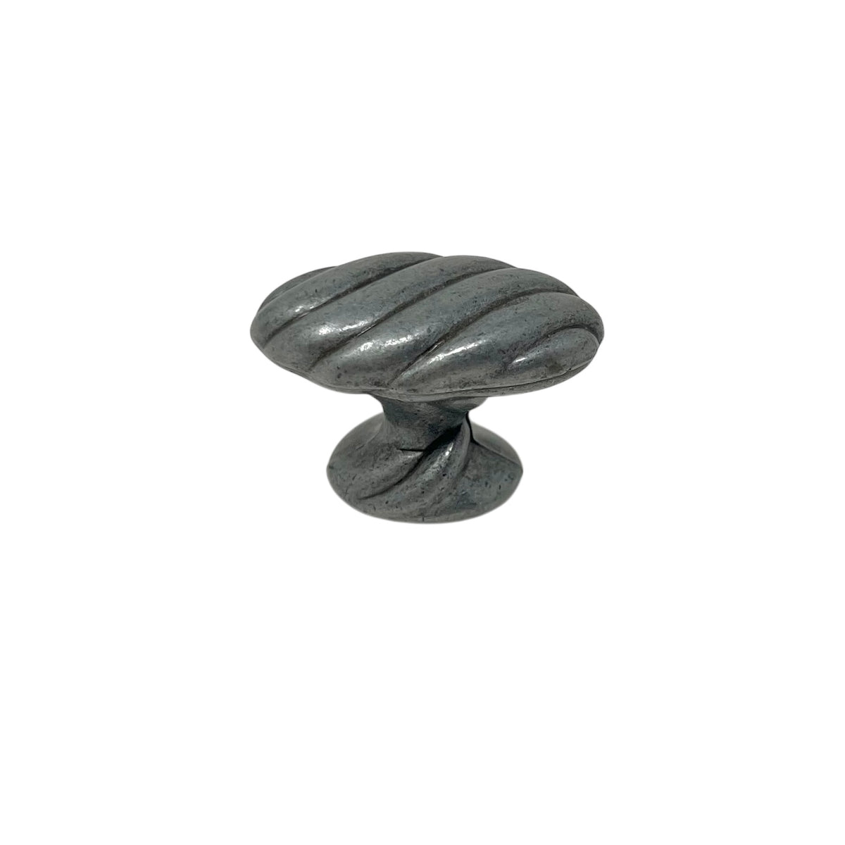 Knob 38 mm Oval Pewter oxide