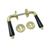 Door Handle Harald Satin brass/Black