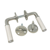 Dörrhandtag 383 Nickel/Elfenbensvit