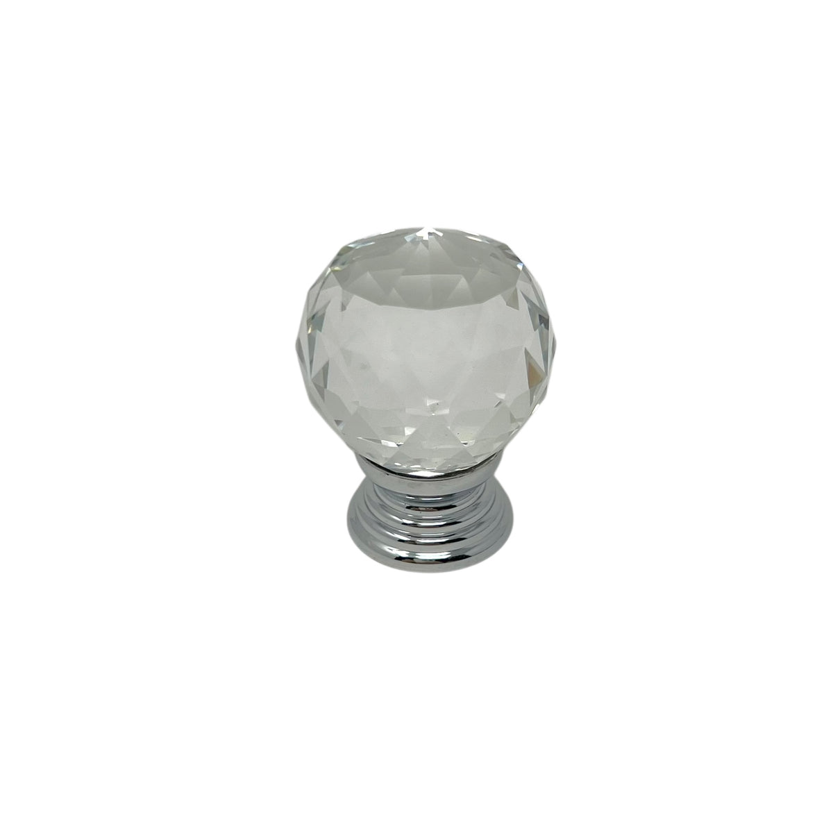 Knop Glas/Krom 31 mm