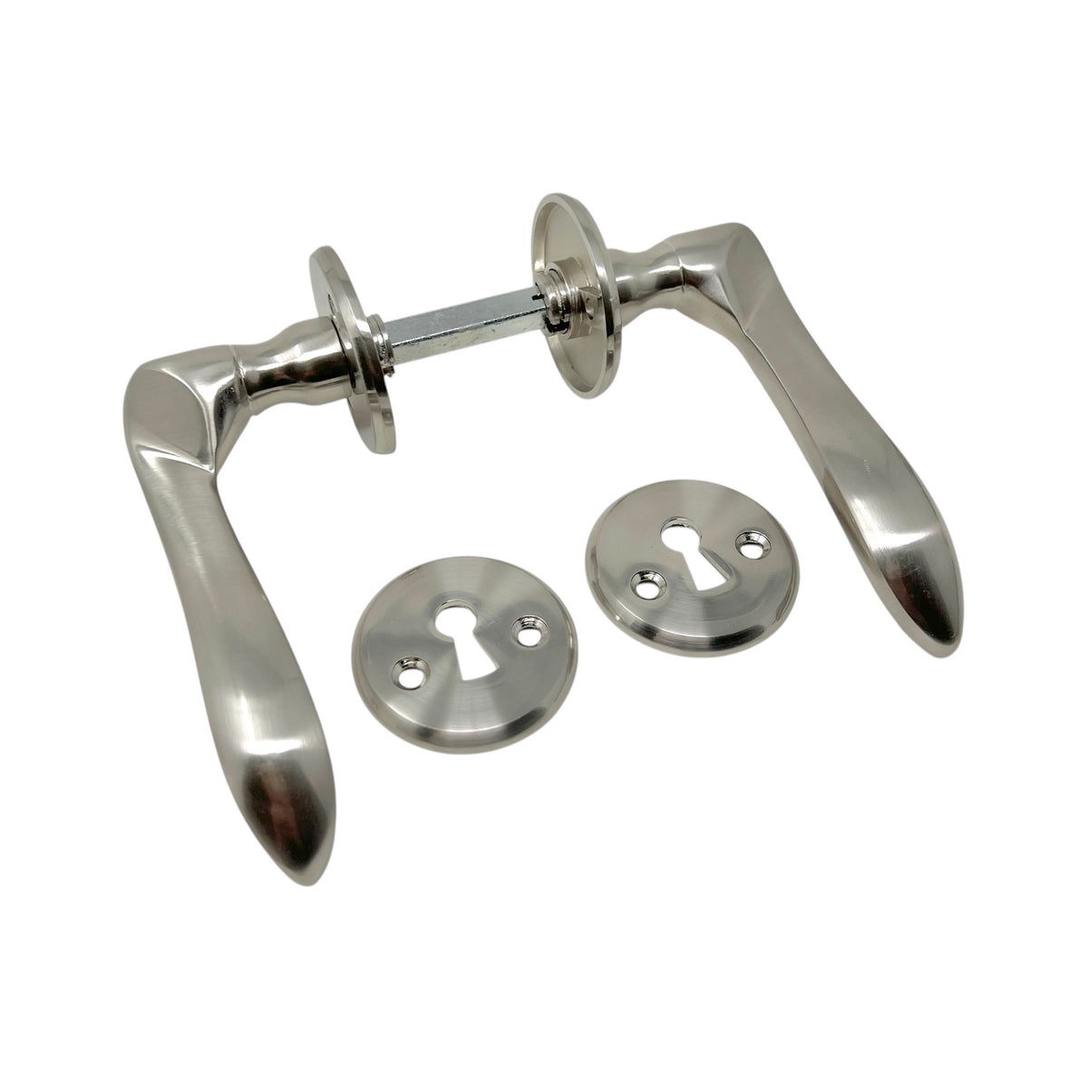 Dörrhandtag Mattborstad Nickel
