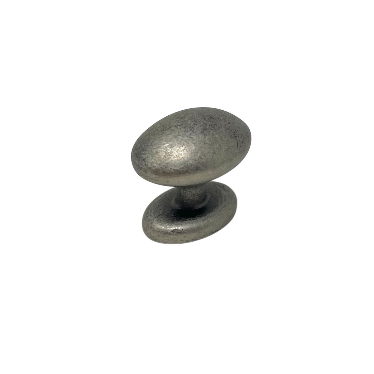 Knob 33 x 24 mm Oval Pewter oxide