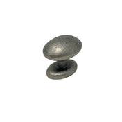 Knob 33 x 24 mm Oval Pewter oxide