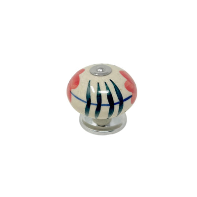 Knop 41 mm PORCELÆN/Krom