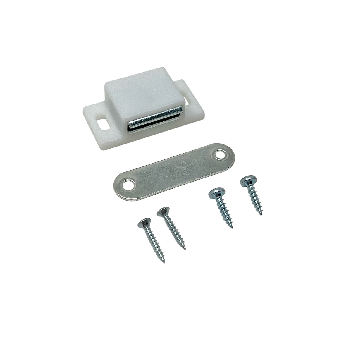 Magnetlås 4kg Hvit Plast/Sink 2-Pakning