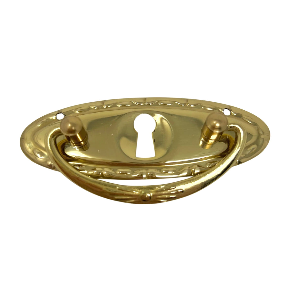 Möbelhandtag med nyckelhål 32 x 95 mm Mässing