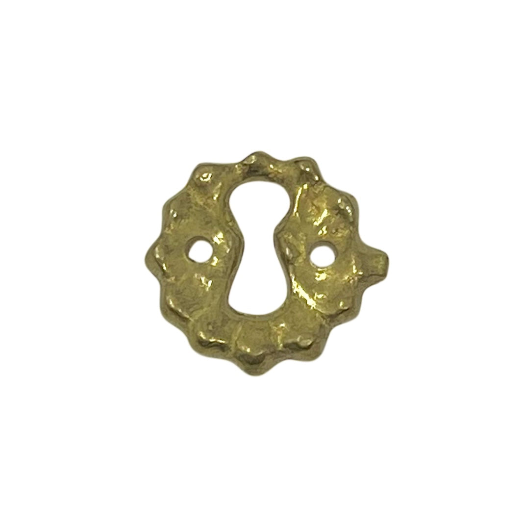 Key Escutcheon Round 20 mm Unlacquered Brass