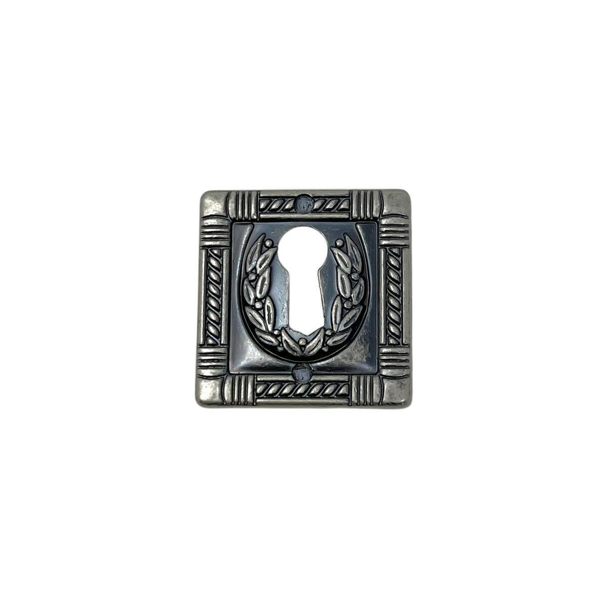 Key Escutcheon Square 34 x 34 mm Pewter oxide