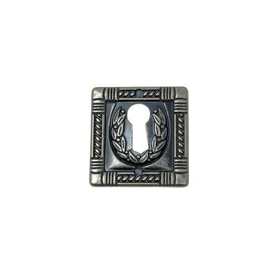 Key Escutcheon Square 34 x 34 mm Pewter oxide