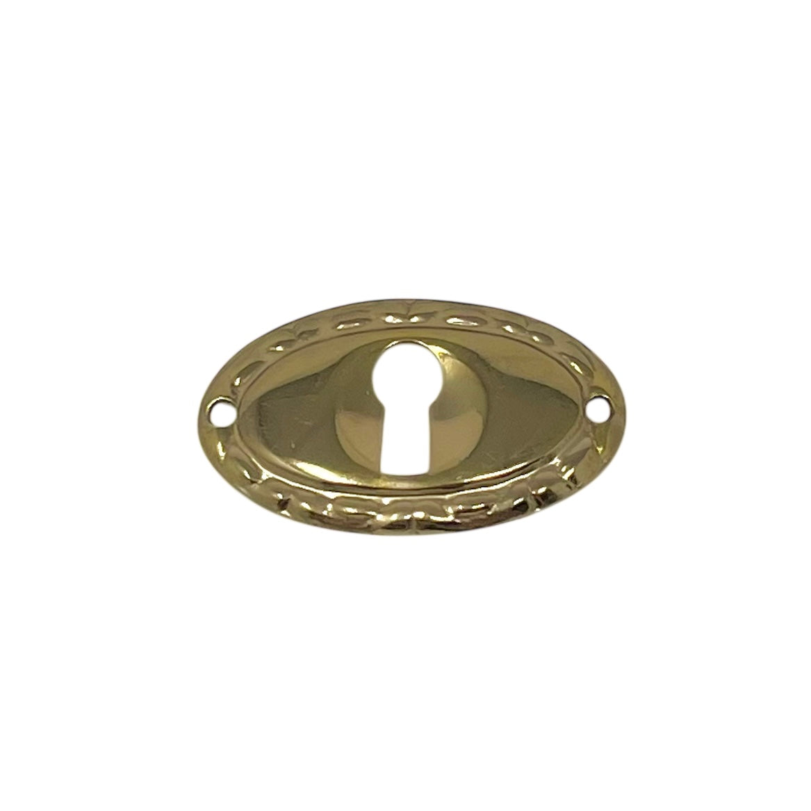 Key Escutcheon Horizontal 21 x 38 mm Brass