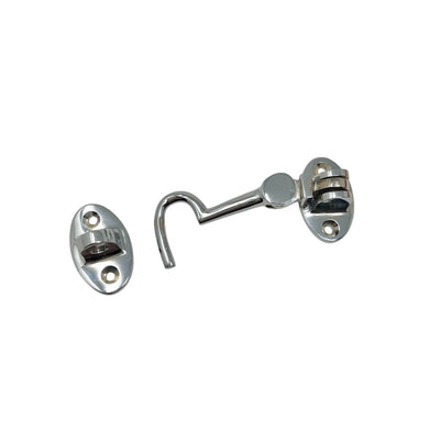 Throw Hook/Hasp 75mm Chrome