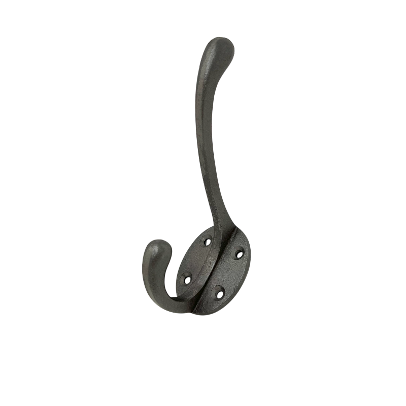 Wrought Hook with Hat Peg Unfinished Cast Iron