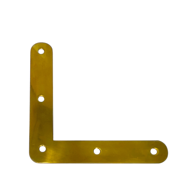 Window Corner Brace Brass Flat