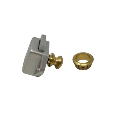 Push Lock Nr 3 - Grey Plastic / Brass