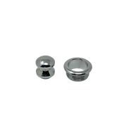 Push Lock Nr 4 - Grey Plastic / Chrome