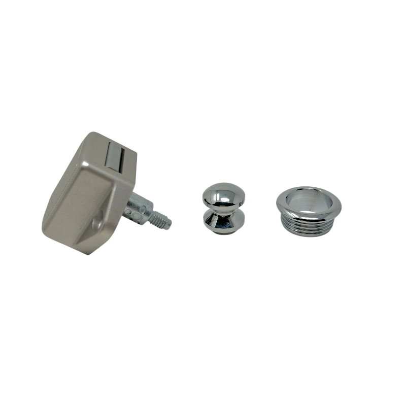 Push Lock Nr 4 - Grey Plastic / Chrome