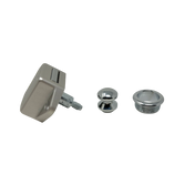 Push Lock Nr 4 - Grey Plastic / Chrome