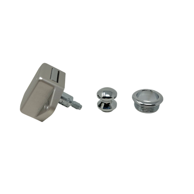 Push Lock Nr 4 - Grey Plastic / Chrome