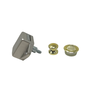 Push Lock Nr 2 - Grey Plastic / Brass-plated