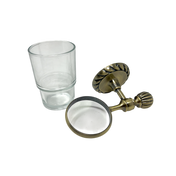 Toothbrush holder i Glass and Antique Finish