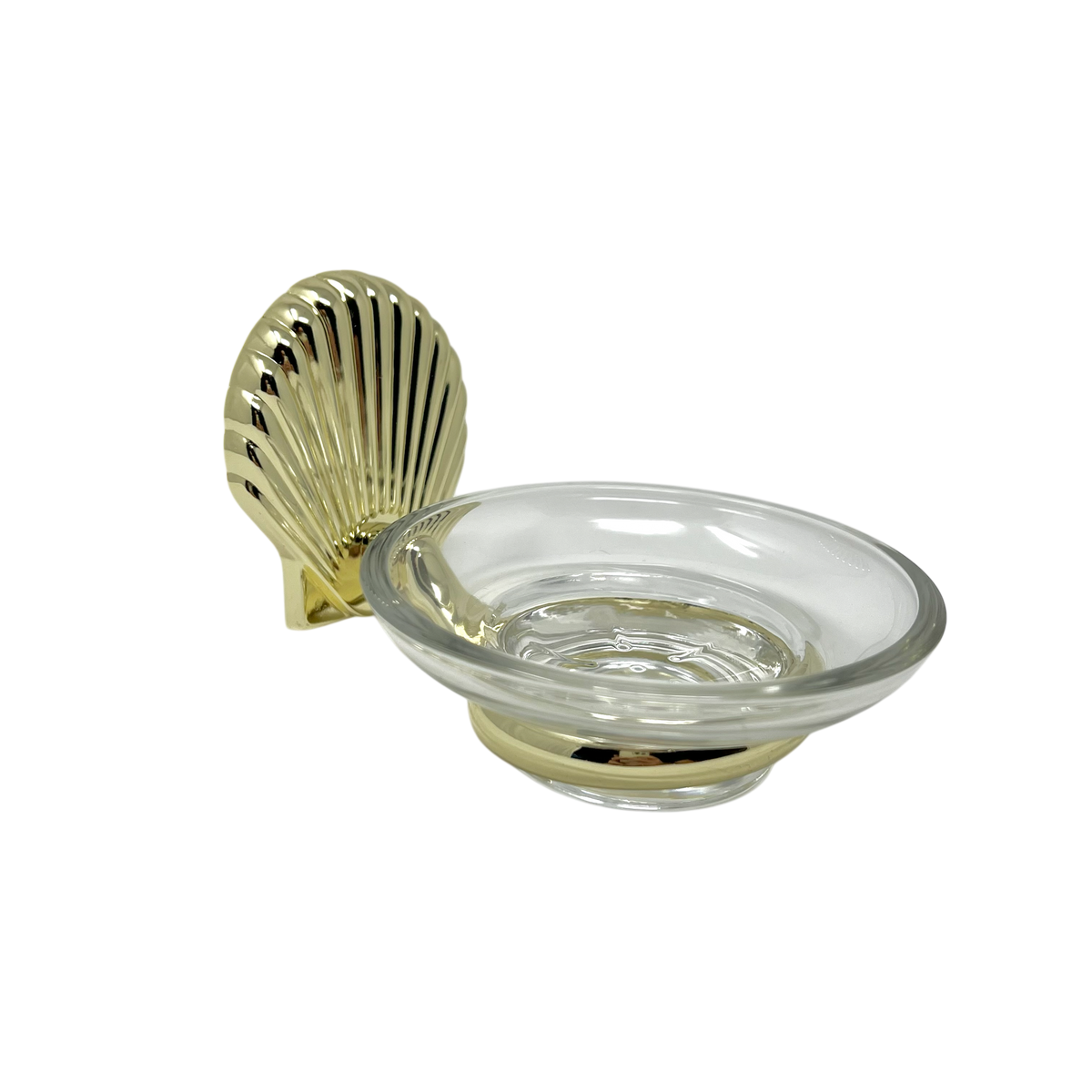 Soap Dish "Shell" Brass-Plated
