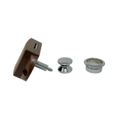 Push Lock - Brown Plastic/Chrome
