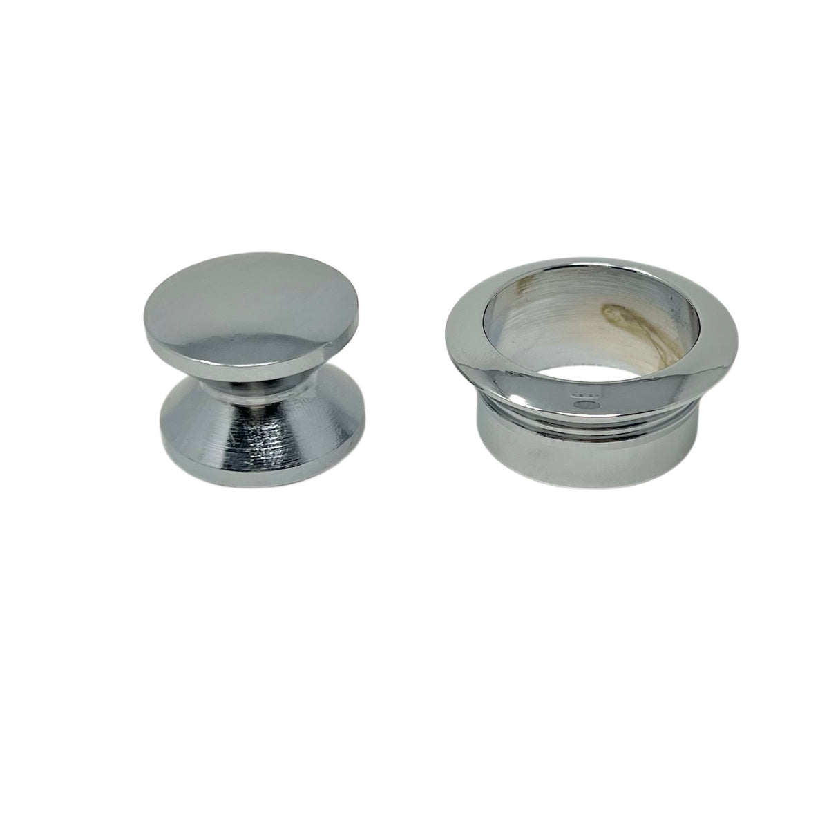 Push Lock - Brown Plastic/Chrome