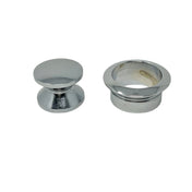 Push Lock - Brown Plastic/Chrome