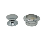 Push Lock - Brown Plastic/Chrome