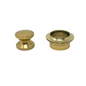 Push Lock - Brown Plastic/Brass