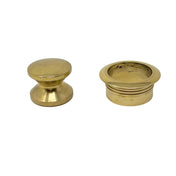 Push Lock - Brown Plastic/Brass