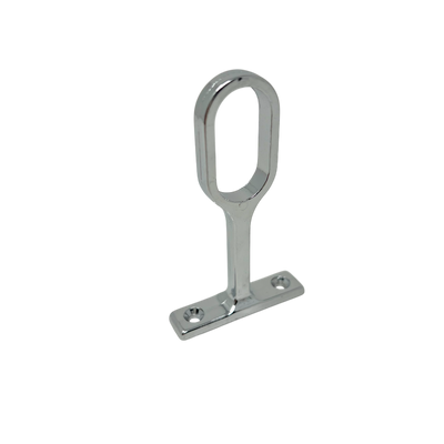 Rörhållare Mittfäste Krom Oval